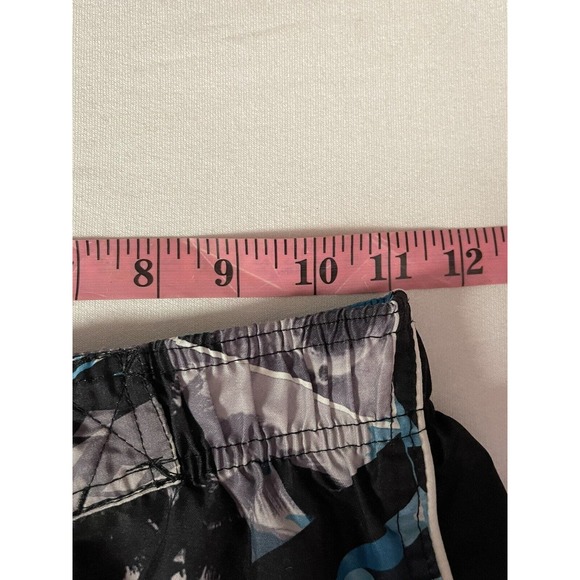 OP OCEAN PACIFIC Boy's Board Shorts Swim Trunks Size Large 10-12 Black Blue - Picture 7 of 8